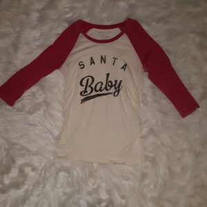 Maternity Santa Baby 3/4 Sleeve Shirt